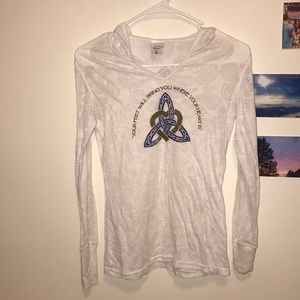 Lightweight Celtic hoodie, good for beach!